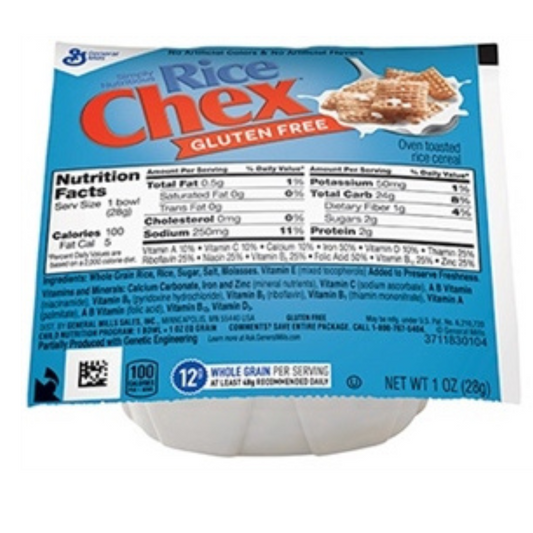 Chex Rice Cereal- Individual Bowls, Case of 96