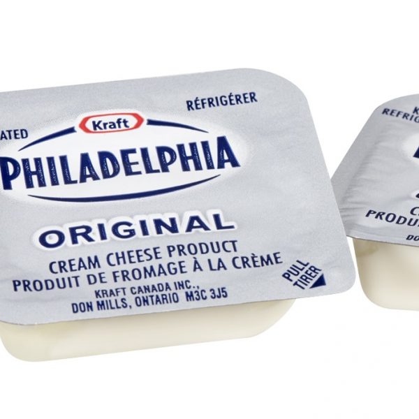 Individual Philadelphia Light Cream Cheese - Case of 200