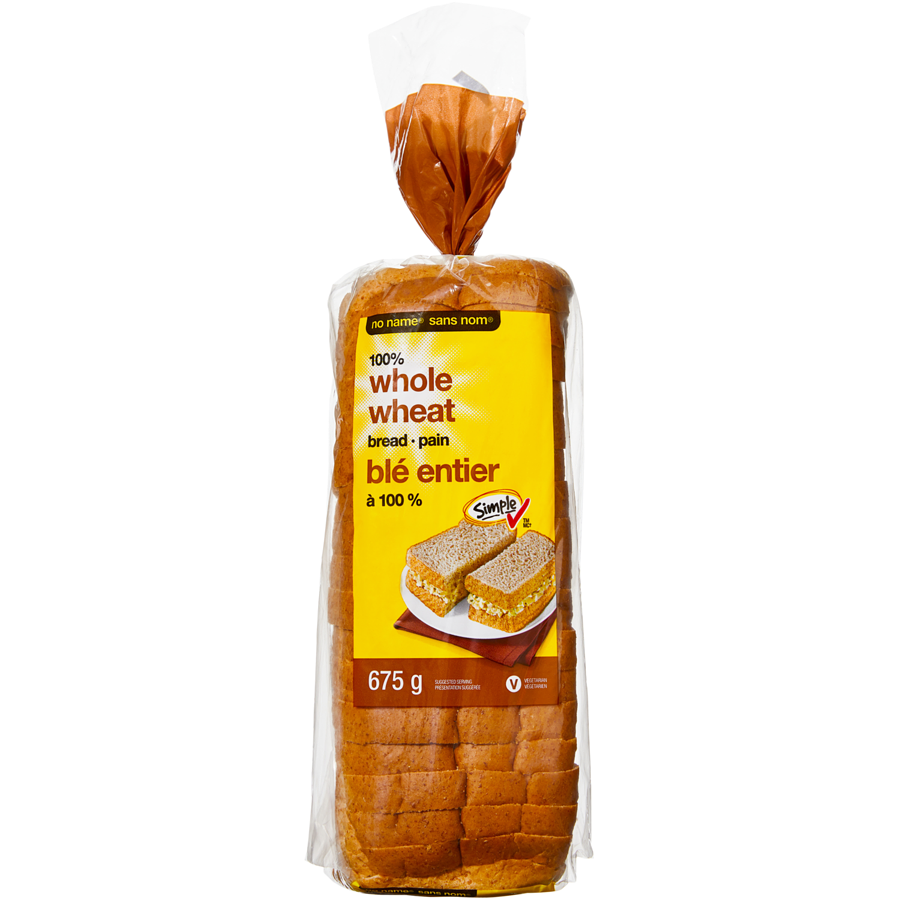 No Name Whole Wheat Sliced Bread