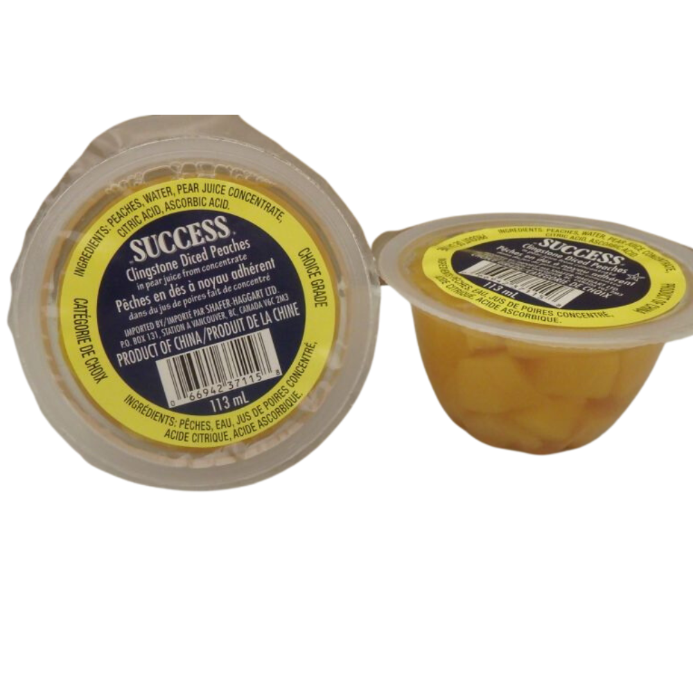 Success Fruit Cup -Diced Peaches- Case of 24